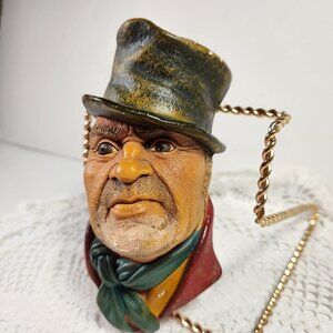 Bill Sikes Head Vintage Chalkware 1964 Bossons Wall Hanging Made in England